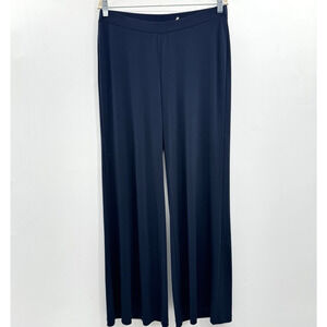 Tommy Bahama Cabana Loose Fit Wide Leg Pants Sz M Navy Blue Pull On Stretch NEW